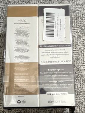Rice Bran Exfoliant Ampoule - Gold & White